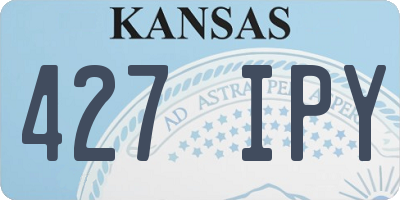 KS license plate 427IPY