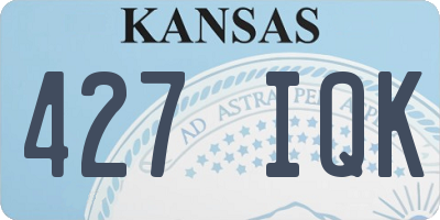 KS license plate 427IQK