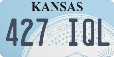 KS license plate 427IQL