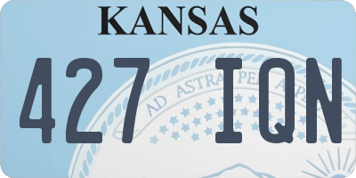 KS license plate 427IQN