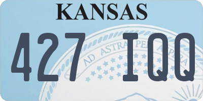 KS license plate 427IQQ