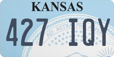 KS license plate 427IQY