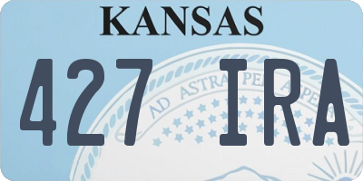 KS license plate 427IRA