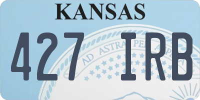 KS license plate 427IRB