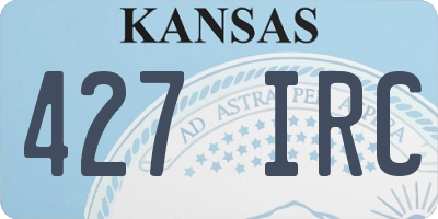 KS license plate 427IRC