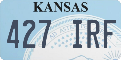 KS license plate 427IRF