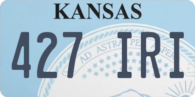 KS license plate 427IRI