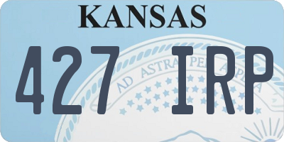 KS license plate 427IRP