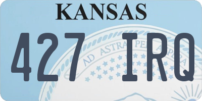 KS license plate 427IRQ