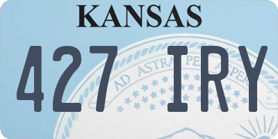 KS license plate 427IRY