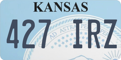 KS license plate 427IRZ