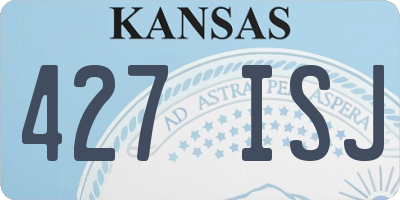 KS license plate 427ISJ