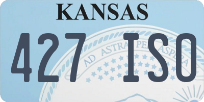 KS license plate 427ISO