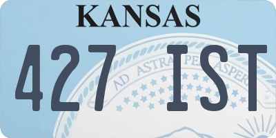 KS license plate 427IST