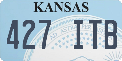 KS license plate 427ITB