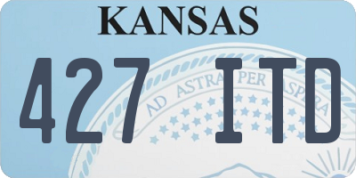 KS license plate 427ITD