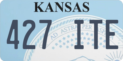 KS license plate 427ITE