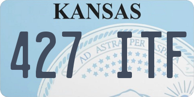 KS license plate 427ITF