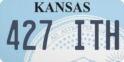 KS license plate 427ITH