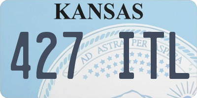 KS license plate 427ITL