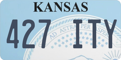 KS license plate 427ITY