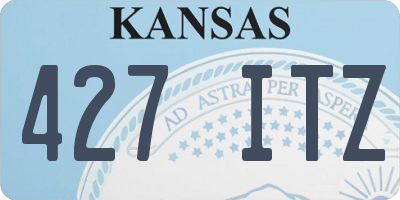 KS license plate 427ITZ