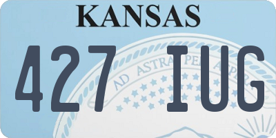 KS license plate 427IUG