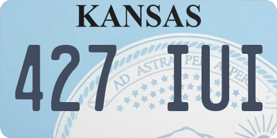 KS license plate 427IUI