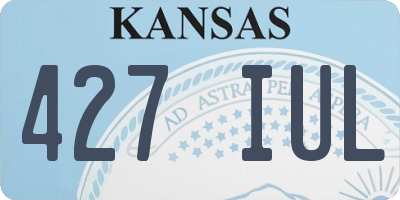 KS license plate 427IUL