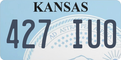 KS license plate 427IUO