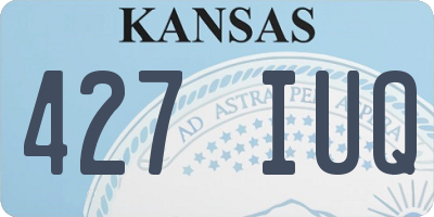 KS license plate 427IUQ