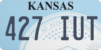 KS license plate 427IUT