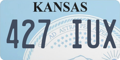 KS license plate 427IUX