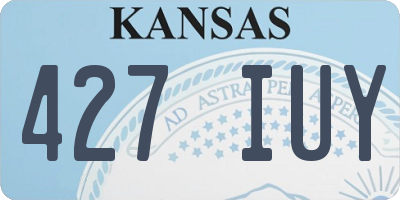 KS license plate 427IUY