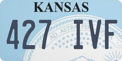 KS license plate 427IVF