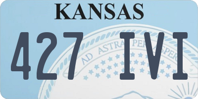 KS license plate 427IVI