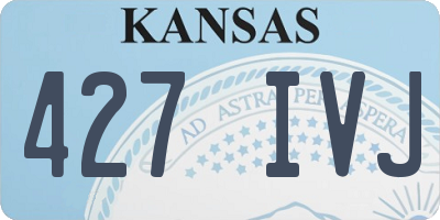 KS license plate 427IVJ