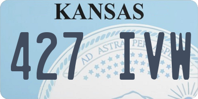 KS license plate 427IVW