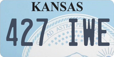 KS license plate 427IWE