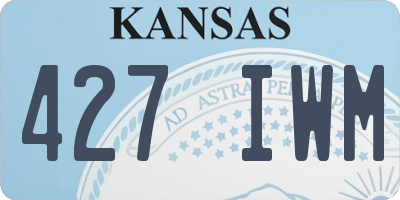 KS license plate 427IWM