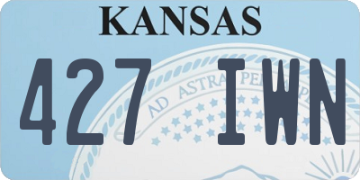 KS license plate 427IWN