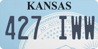 KS license plate 427IWW