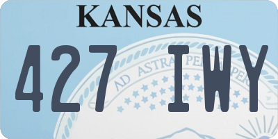 KS license plate 427IWY