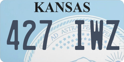 KS license plate 427IWZ