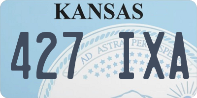 KS license plate 427IXA