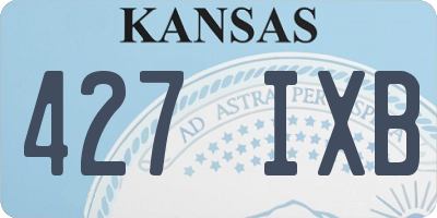 KS license plate 427IXB