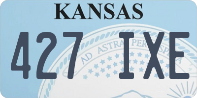 KS license plate 427IXE