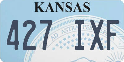 KS license plate 427IXF