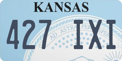 KS license plate 427IXI