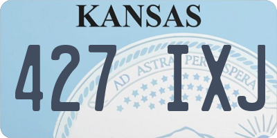 KS license plate 427IXJ